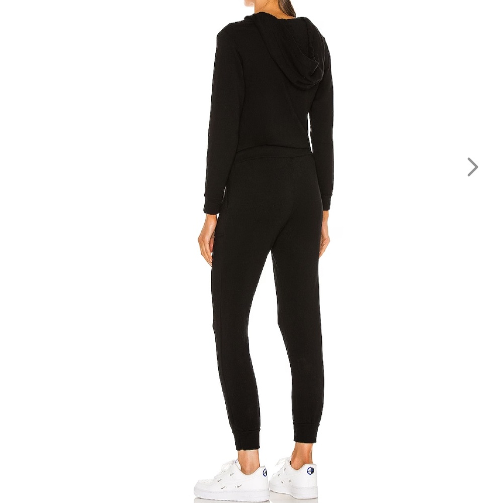 MONROW Revolve Supersoft Fleece Hooded Jumpsuit - Black - Size Small - Picture 3 of 16